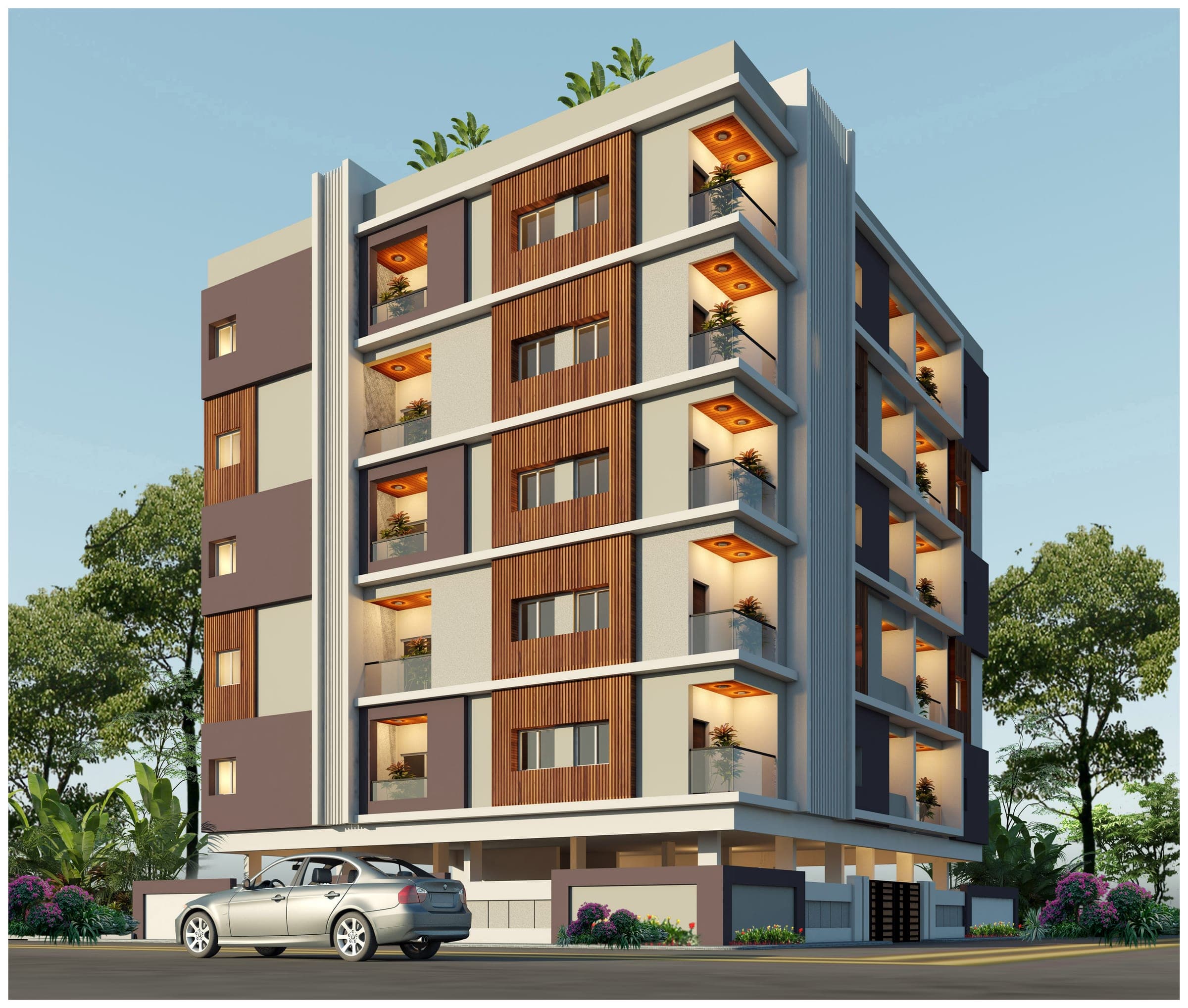 Architectural render — Apartment project by M.V.S. Associates