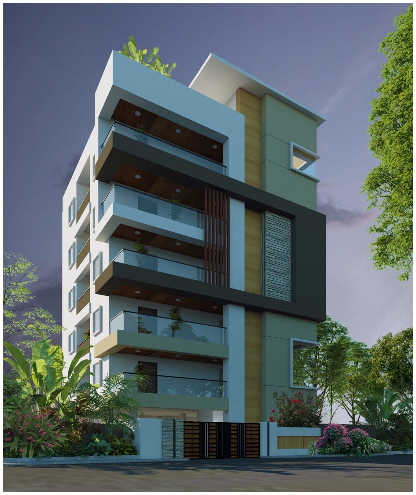 Architectural render — Apartment project by M.V.S. Associates
