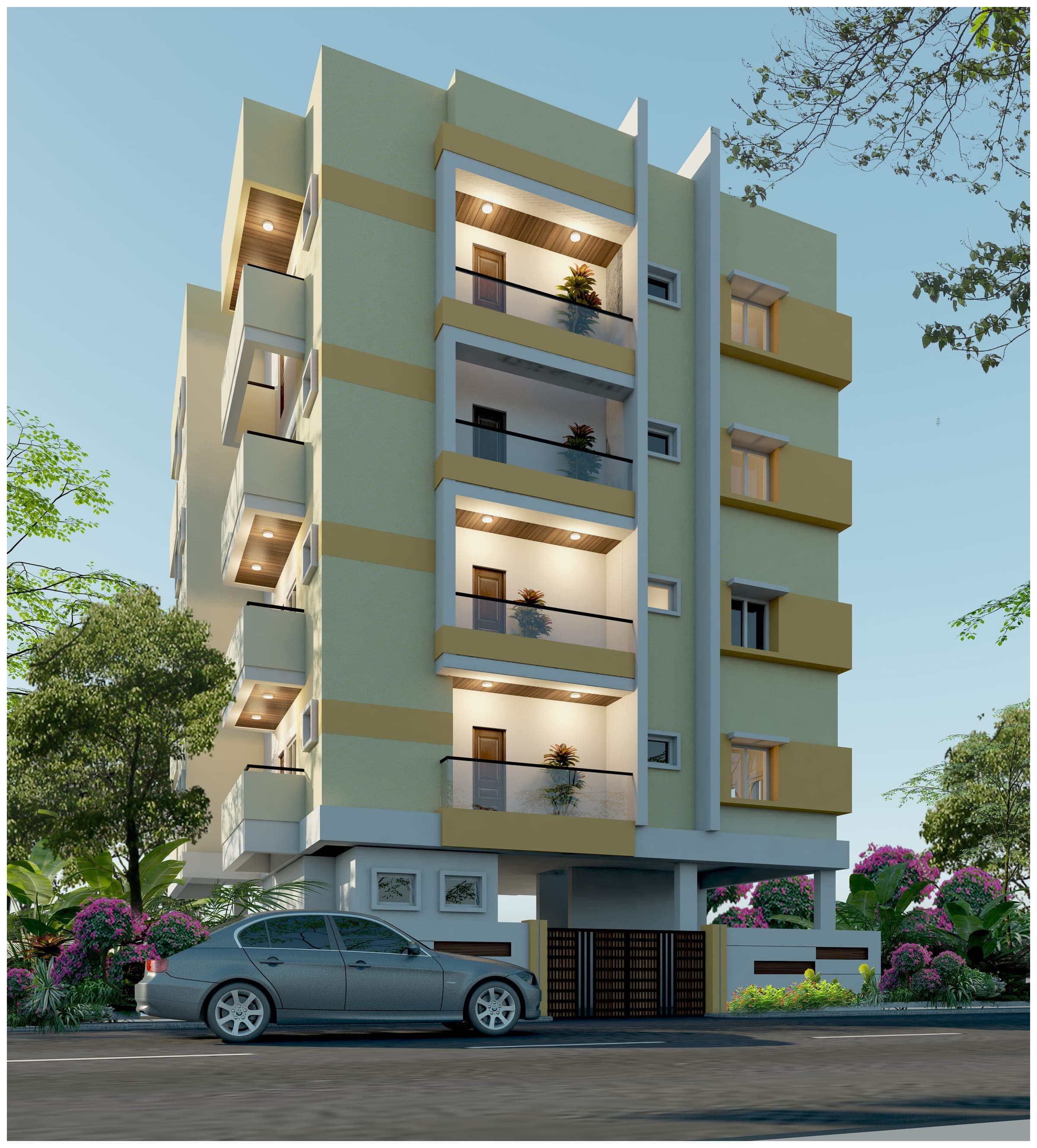 Architectural render — Apartment project by M.V.S. Associates